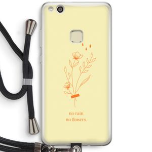 No rain no flowers: Huawei Ascend P10 Lite Transparant Hoesje met koord