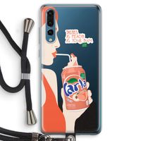 Peach please!: Huawei P20 Pro Transparant Hoesje met koord