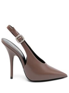 Saint Laurent escarpins Yasmeen à bride arrière 125 mm - Marron