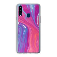 Paarse stroom: Samsung Galaxy A20s Transparant Hoesje
