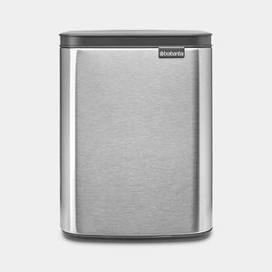 Brabantia Bo Waste Bin 7 l Rechthoekig Staal Zwart, Staal