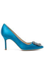 Manolo Blahnik escarpins Hangisi 90 mm à ornements en cristal - Bleu