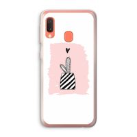 Zwart-wit cactus: Samsung Galaxy A20e Transparant Hoesje