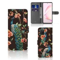 Samsung Note 10 Lite | Telefoonhoesje | Met pasjeshouder | Pauw met Bloemen