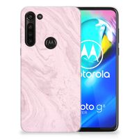 Motorola Moto G8 Power TPU Siliconen Hoesje Marble Pink - Origineel Cadeau Vriendin - thumbnail