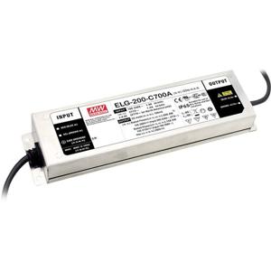 Mean Well LED-driver Constante stroomsterkte 200.2 W 700 mA 142 - 286 V/DC 3-in-1 dimmer, Montage op ontvlambare oppervlakken, Geschikt voor meubels, Outdoor,