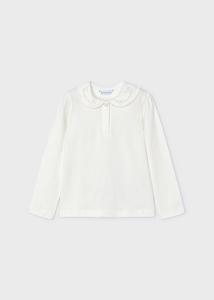 Mayoral Meisjes basic polo shirt - Natural