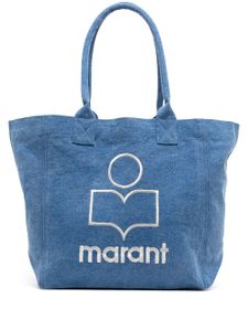 ISABEL MARANT small Yenky logo-embroidered tote bag - Bleu