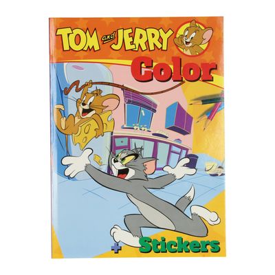 Boek Specials Nederland BV Warner bros color kleurboek tom & jerry met stickers