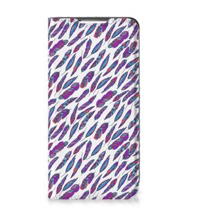 Samsung Galaxy S22 Hoesje met Magneet Feathers Color