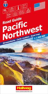 Wegenkaart - landkaart 01 Pacific Northwest USA | Hallwag