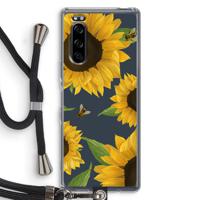 Sunflower and bees: Sony Xperia 5 Transparant Hoesje met koord - thumbnail