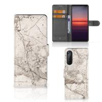 Sony Xperia 5II | Bookcase | Marmer Beige