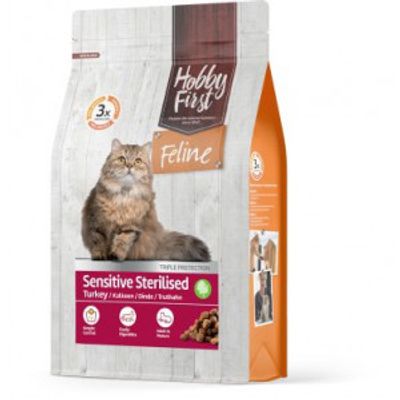 HobbyFirst Feline Sensitive Sterilised met kalkoen kattenvoer 4,5 kg