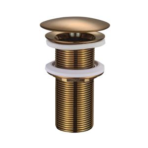Afvoerplug Wiesbaden UniMatch Caral | 5/4" | Vaste waste (niet afsluitbaar) | Messing | Rond | Geborsteld brons koper PVD