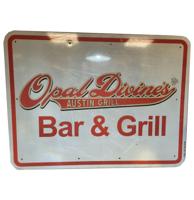 Opal Divine&apos;s Austin Bar & Grill / Motel 6 Metalen Straatbord - Origineel - Dubbelzijdig - 122 x 91 cm