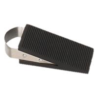 Benson Deurstopper/wig - rubber/RVS - 13 x 5 x 3 cm - deurklem - antislip onderkant