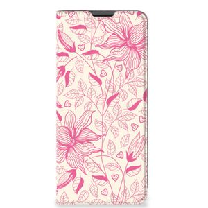 Motorola Moto G51 5G Smart Cover Pink Flowers