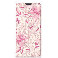 Motorola Moto G51 5G Smart Cover Pink Flowers - thumbnail