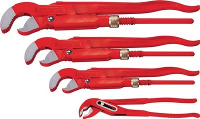 Rothenberger Hoek-pijptangen-set | 4-delig | voor buizen 1-1 1/2-2, 10 inch | 1 stuk - 070137X 070137X