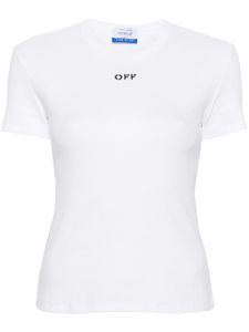 Off-White t-shirt en coton Off Stamp à design stretch - Blanc