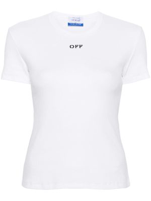 Off-White t-shirt en coton Off Stamp à design stretch - Blanc