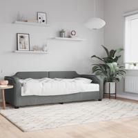 Slaapbank met matras 90x200 cm stof donkergrijs