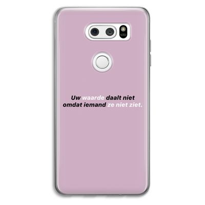 uw waarde daalt niet: LG V30 Transparant Hoesje