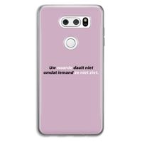 uw waarde daalt niet: LG V30 Transparant Hoesje