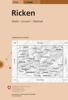 Wandelkaart - Topografische kaart 1113 Ricken | Swisstopo - thumbnail