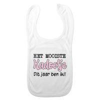 Baby slabbetje - roze - het mooiste kadootje ben ik - kraam cadeau - slab/morsdoek