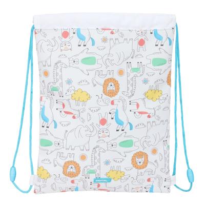 Rugtas met Koordjes Safta Zoo Beige 26 x 34 x 1 cm