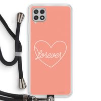 Forever heart: Samsung Galaxy A22 4G Transparant Hoesje met koord