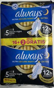 Always Always Ultra Binding Secure Night Extra met vleugels 16 + 2