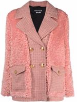 Boutique Moschino blazer croisé à design texturé - Rose