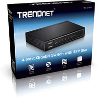 Trendnet TEG-S51SFP Gigabit Ethernet (10/100/1000) Zwart netwerk-switch - thumbnail