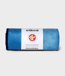 Manduka eQua Yoga Handdoek - Camo Tie Dye Blues (Klein)