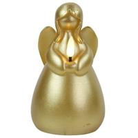 Countryfield LED kaars engel - goud - H14,5 cm - wax kaars op batterijen - kerst thema
