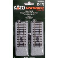 H0 Kato Unitrack 2-170 Eindstuk met stootblok 109 mm 2 stuk(s) - thumbnail