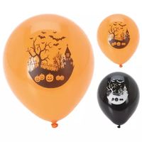 Ballonnen Halloween Zwart-Oranje 10 st. - Buitengewoon de Boet