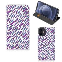 iPhone 12 Mini | Hoesje met Magneet | Feathers Color
