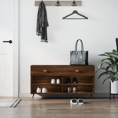 Schoenenbank 102x35x55 cm bewerkt hout sonoma eikenkleurig