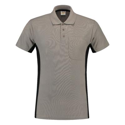 Tricorp Workwear 202002 Bi-color unisex poloshirt Grijs Zwart L