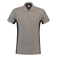 Tricorp Workwear 202002 Bi-color unisex poloshirt Grijs Zwart L