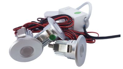 Set 3 LED Inbouwspots 3 Watt - Chroom - 3000K - Dimbaar en gratis trafo