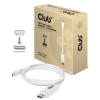 club3D CAC-1517 DisplayPort-kabel USB-C / DisplayPort Adapterkabel USB-C stekker, DisplayPort-stekker 1.20 m Wit - thumbnail