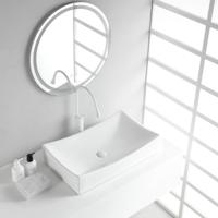 Wiesbaden Slide Opzetwastafel 65.5x39.5 cm Glans Wit Keramiek