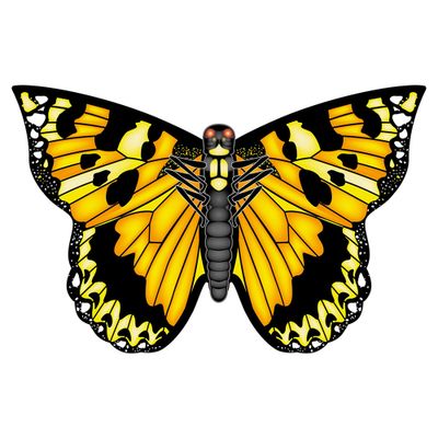 Vlinder vlieger geel 71 cm breed/wijd