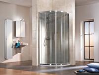 HSK Favorit douchecabine kwartrond 100x100x185cm alu zilver mat/helder glas