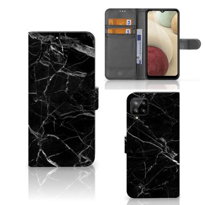 Samsung Galaxy A12 | Bookcase | Marmer Zwart - Origineel Cadeau Vader